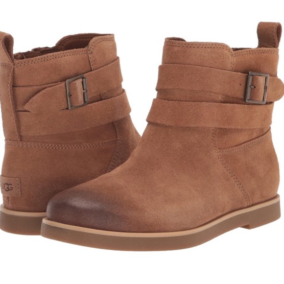 NWT UGG josefene brown suede booties size 37.5 euro/6.5/7 - Picture 3 of 4